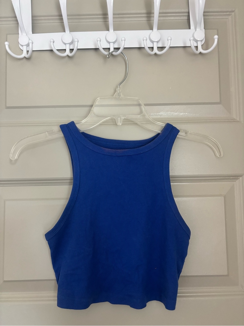 wild fable Blue Ribbed Cropped Tank